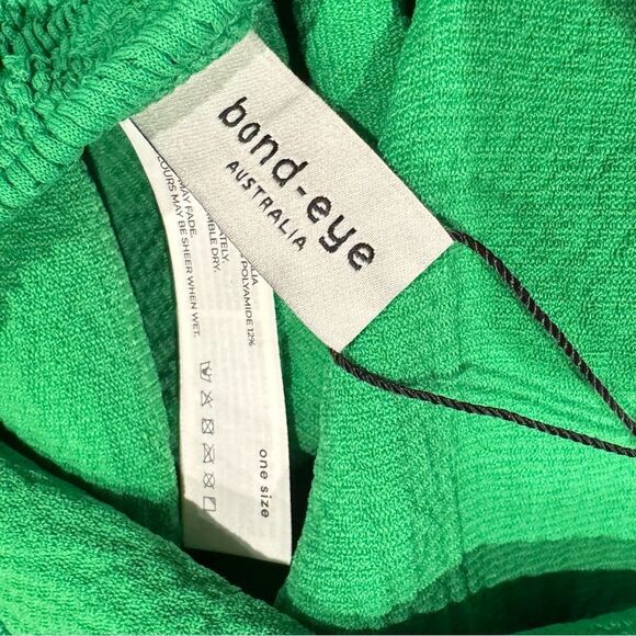 NEW Bond-Eye Australia The Authentic Crinkle One Piece Swimsuit Women’s OS Green - Picture 4 of 6